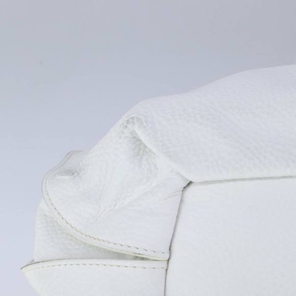 CELINE Hand Bag Leather White Auth 105488 - Picture 9 of 16